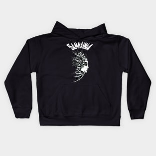 Goth Lady Face Kids Hoodie